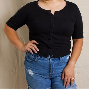 Merona L black cardigan
